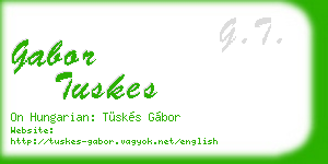 gabor tuskes business card