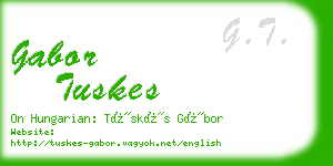 gabor tuskes business card